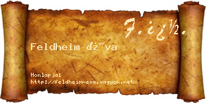 Feldheim Éva névjegykártya